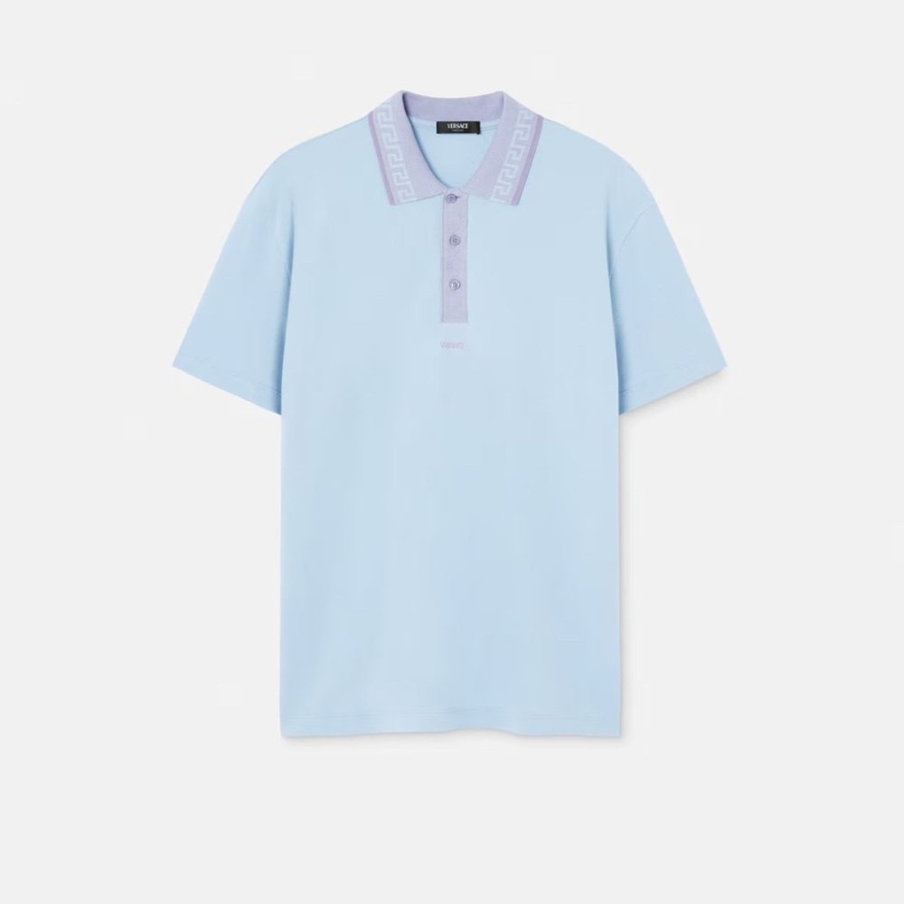 VERSACE GRECA COLLAR POLO SHIRT